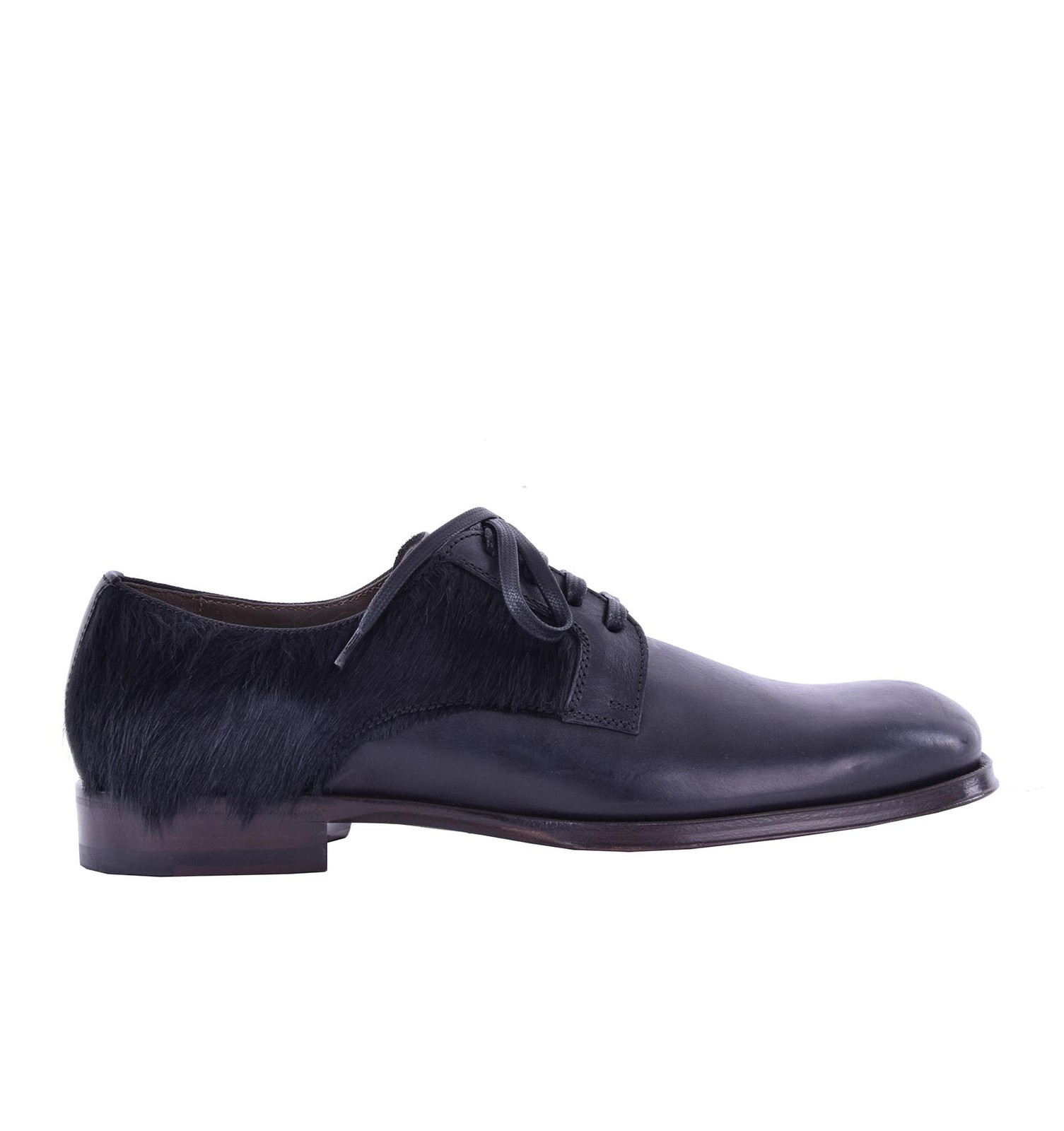 

DOLCE - GABBANA Туфли дерби из кожи и меха SASSARI Черный 04948