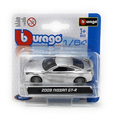 日産 - 新品 未使用品 ニッサン ＧＴーＲ  bdurago Bburago 1/64 Nissan GT-R 2009 silver Diecast car metal model