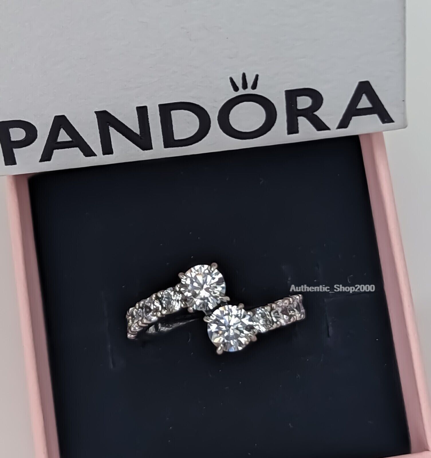 New 100% Authentic PANDORA 925 Ale Sparkling Overlapping New 100% Authentic PANDORA 925 Ale Sparkling Overlapping