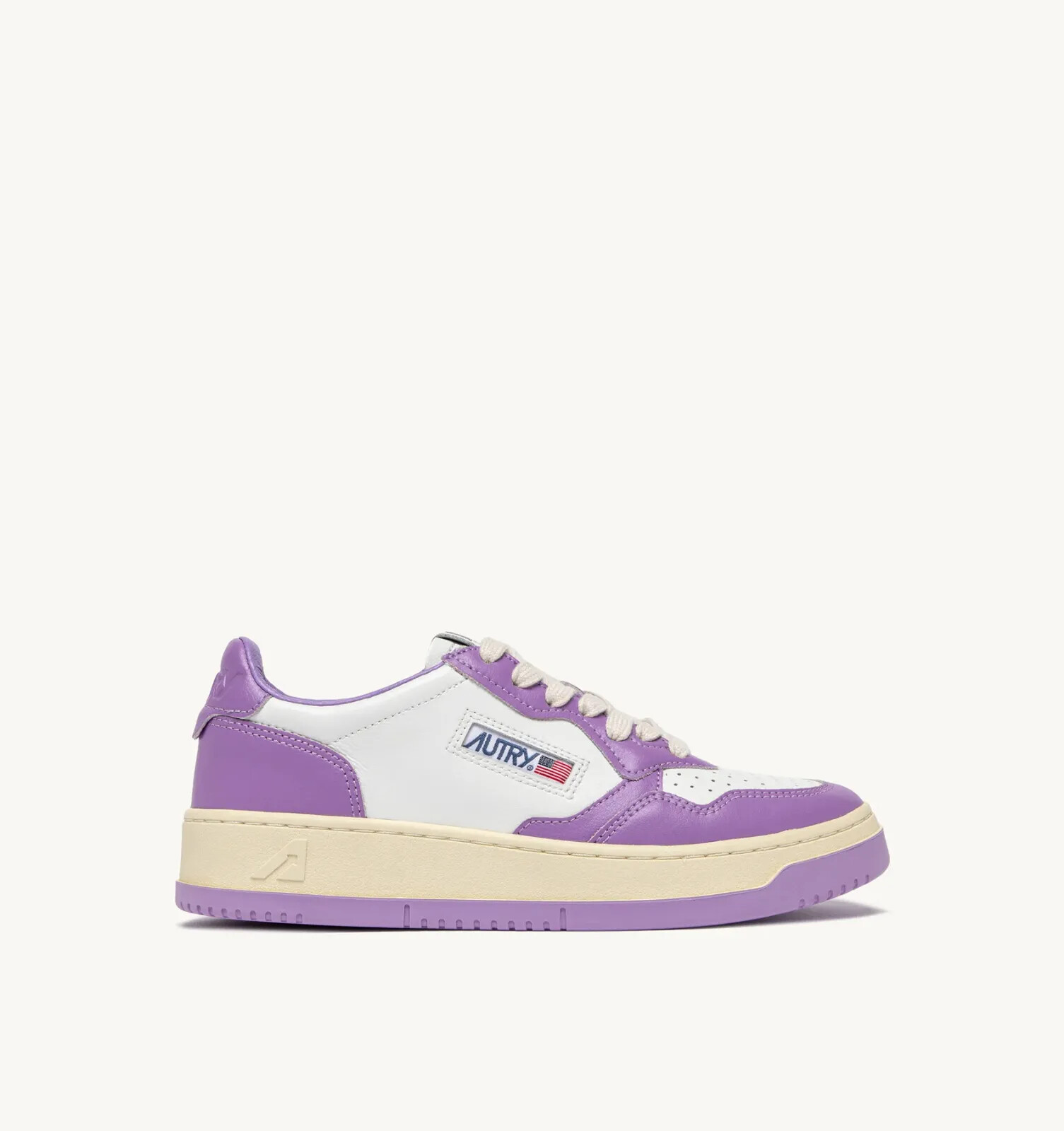 AUTRY｜SNEAKERS (AULM WB43) Women's Autry Medalist Low Bicolor Sneakers In White And