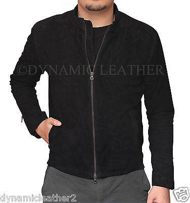 James Bond Spectre 100% Genuine Lamb Black Suede Leather Jacket-All Sizes