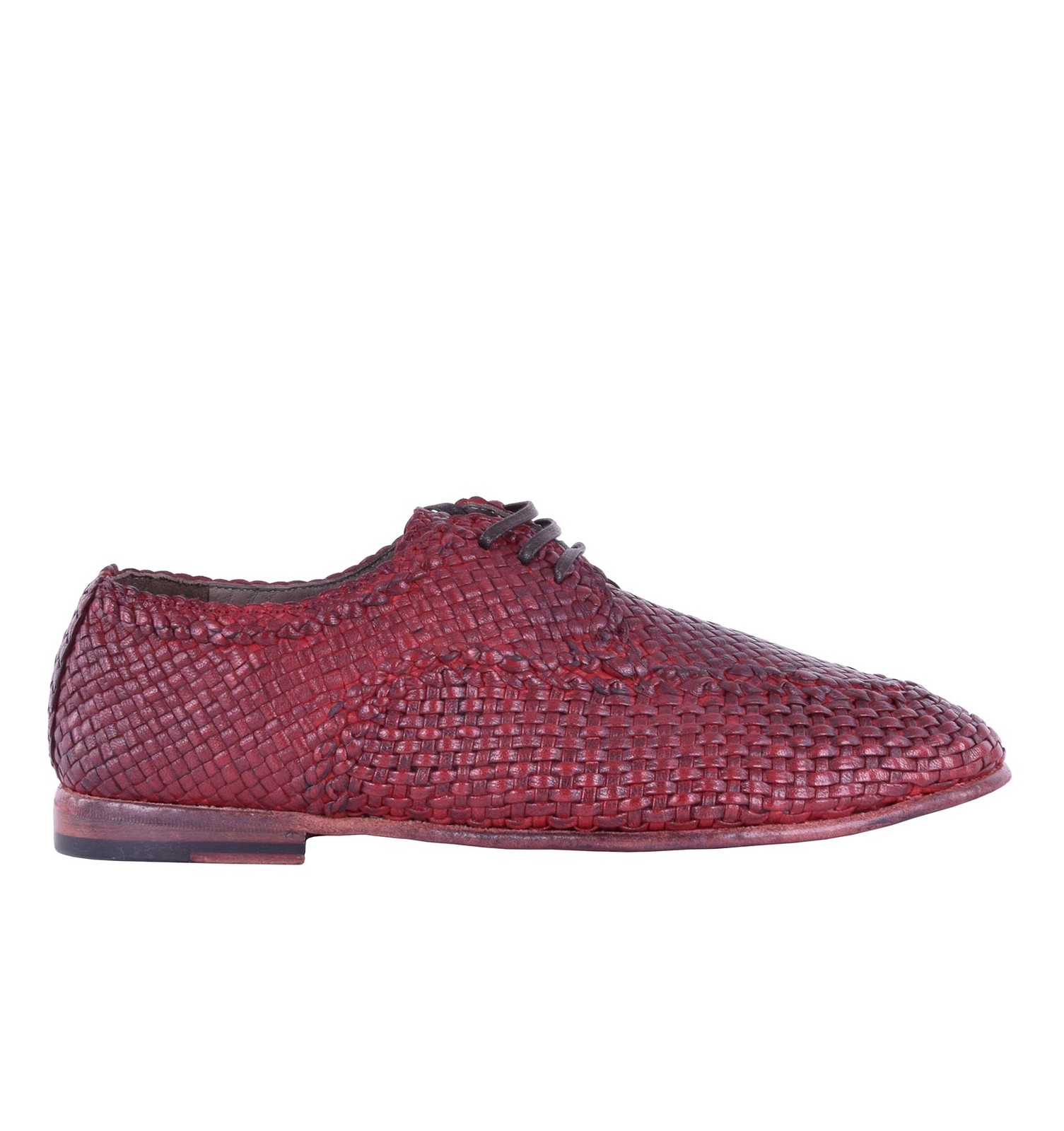 

Dolce - Gabbana Туфли из телячьей кожи с тканой сеткой для подиума Красные туфли Amalfi 05201, Красный