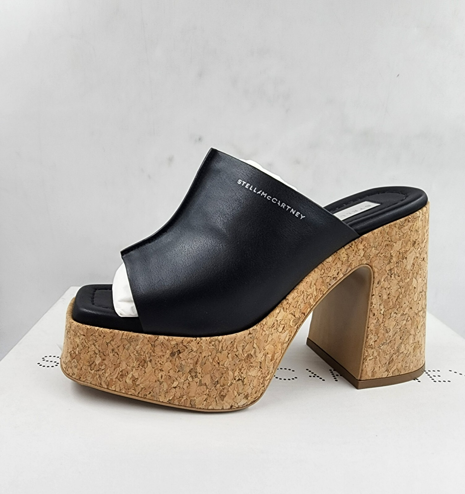 Stella McCartney Skyla Alter Eco Platform Sandals Women's 35/5US Black Slip On - Picture 13 of 19