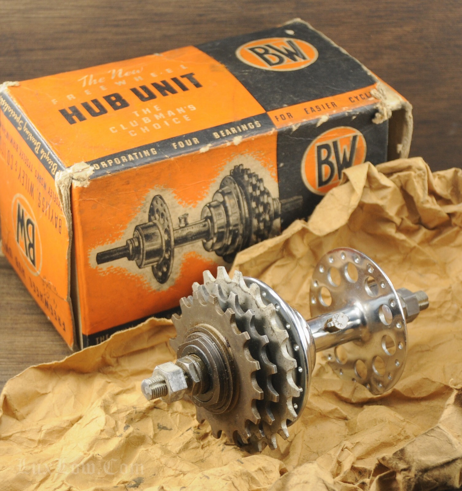 NOS Vintage Bayliss Wiley Road Bike Freewheel HUB 40h 3Speed