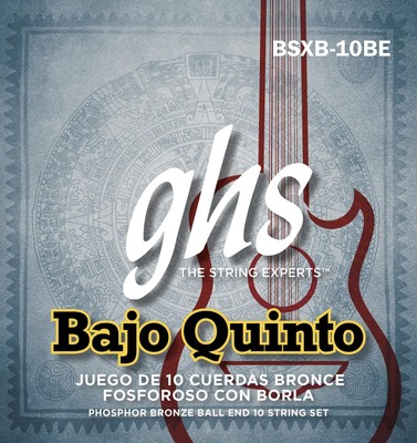GHS BSXB-10BE Phosphor Bronze Bajo Quinto Ball End String Set