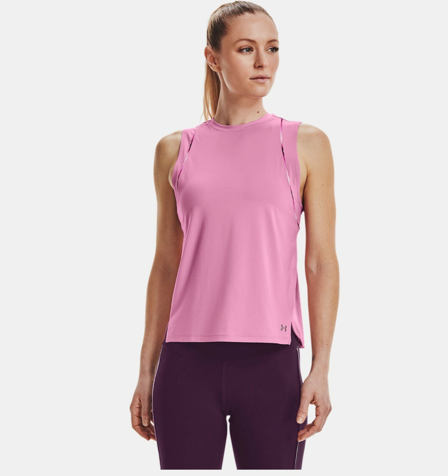 

Женская розовая майка Under Armour Rush, спортивная одежда, футболка для тренировок, Розовый, Under Armour Rush Tank Top