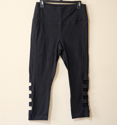 NWOT!  VELOCITY Black Capri Leggings - Active Women's L #p95-275