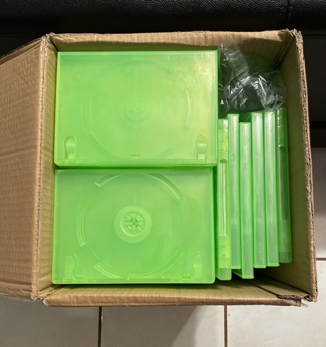 Lot Of 100 New XBOX 360 OEM Translucent Green Replacement Cases