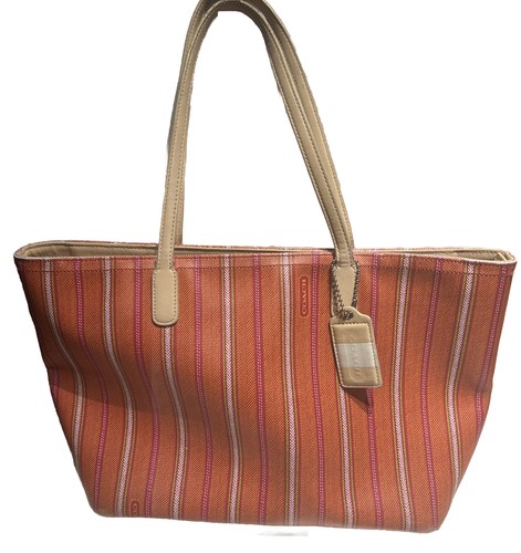 バッグ Vintage Coach Cognac Leather Tote Bag Brown Coach Bag, Coach Tote 4140, Coach Leather Bag, Vintage