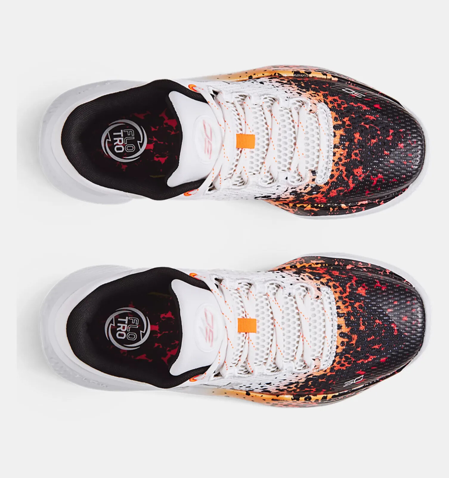Pre-owned Under Armour Stephen Curry 2 Low Flotro Chef White Black Orange 3026277 100