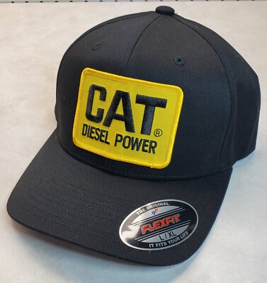 CAT Diesel Power Patch Flexfit Hat / Black - L/XL  7 1/8'' - 7 5/8''