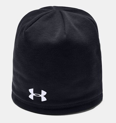 Under Armour Men Storm Beanie Armour Fleece  ColdGear  Reactor Black 1343149 OS