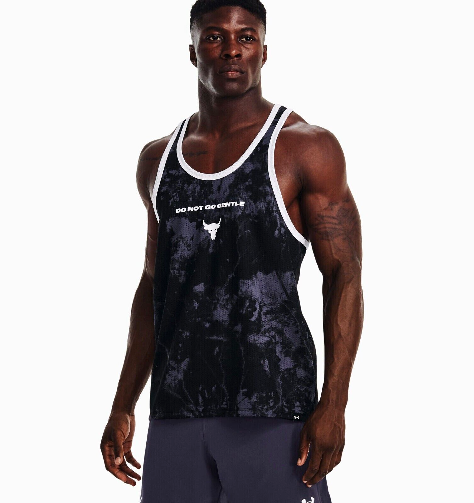 Under Armour ブラック 帝京大学 Under Armour Men's Project Rock Athletic Mesh Printed Tank