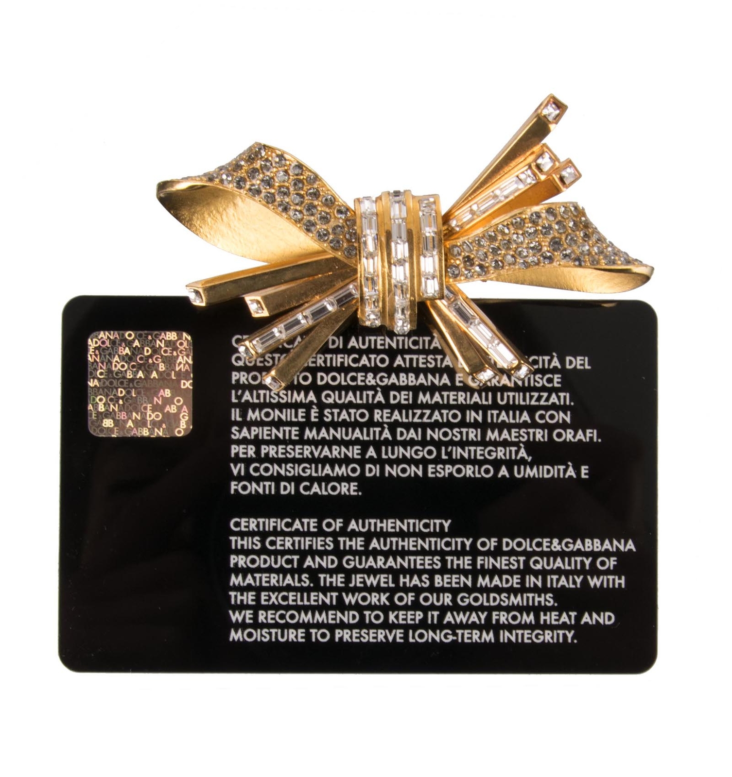 Dolce Gabbana Runway Mamma Collection Crystal Bow Hair Clip Gold Ebay
