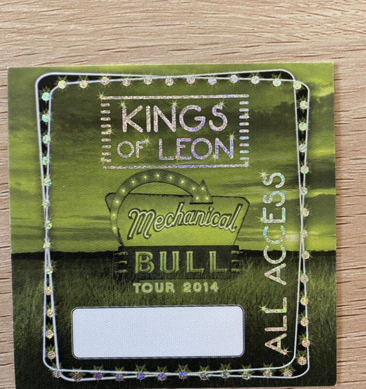 RARE Kings Of Leon Backstage Sticky Pass All Access 2014 Unused Concert