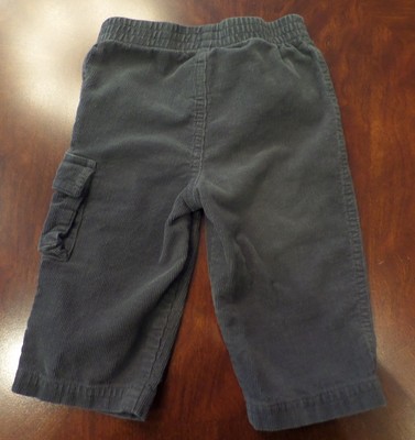 Baby Boy GRAY CORDUROY Cargo Pants - Size 12 Months