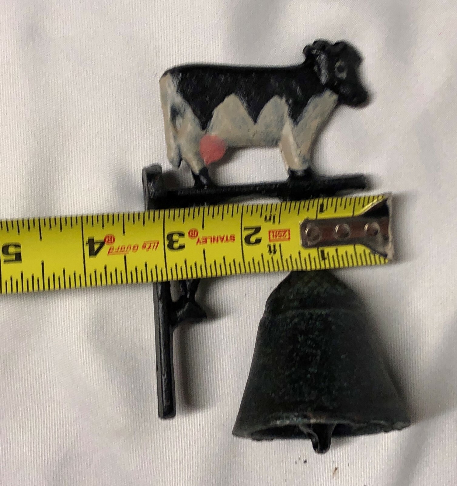 Vintage Cast Iron Wall Mount Cow Dinner Bell Home Decor