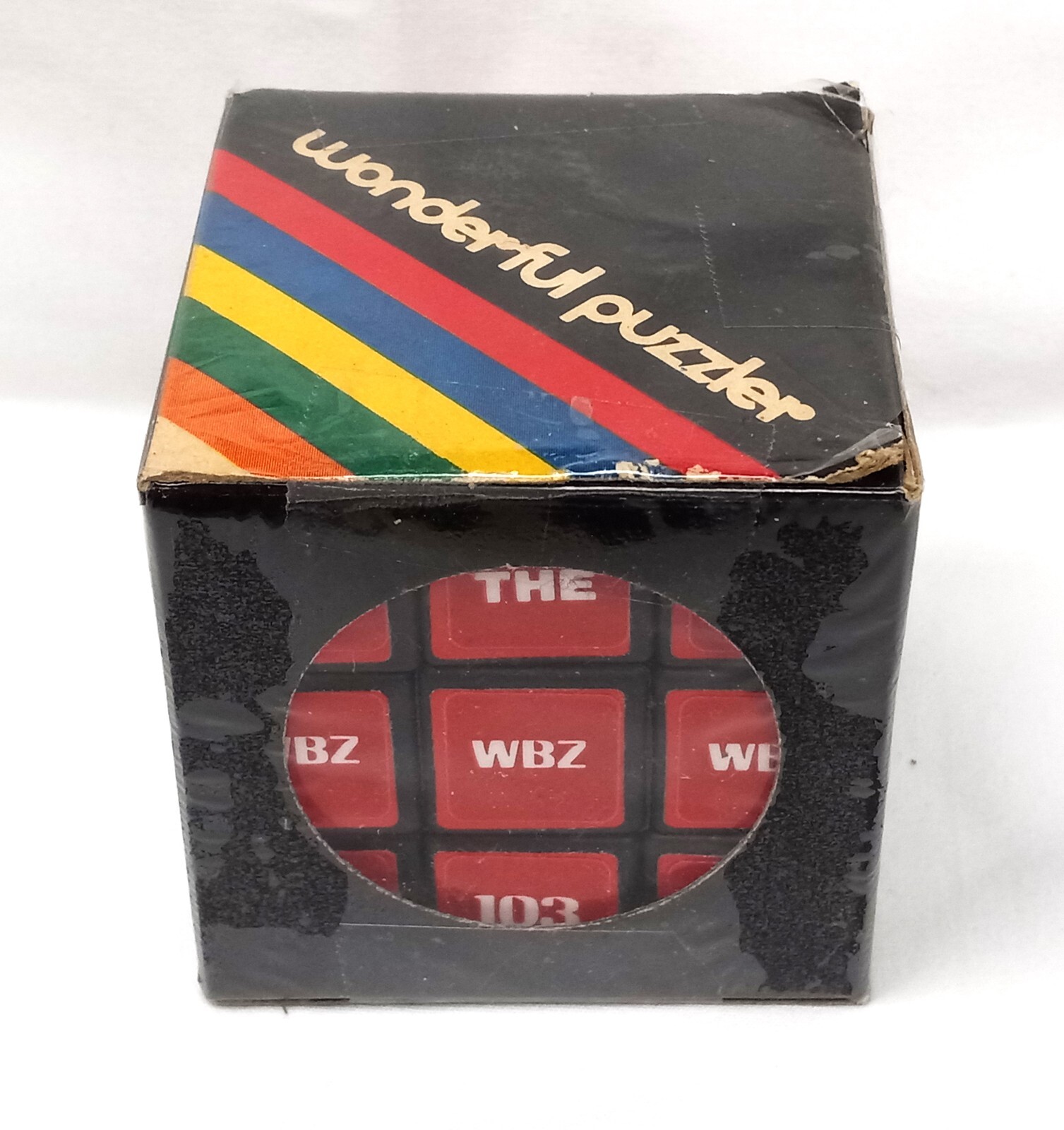WBZ ADVERTISING WONDERFUL PUZZLER 1970'S RUBIK'S CUBE STYLE