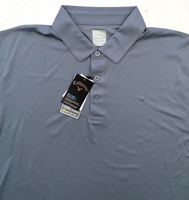 Callaway Opti-Dri Flint Stone Gray Twill Nwt Golf Shirt 2X