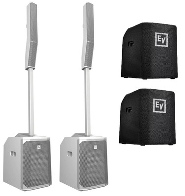 2x EV Evolve-50-WHT ArrayPA SystemW/Subwoofer + 2x EVOLVE50-SUB-CVR Cover (MINT)
