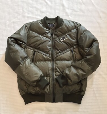 NEW NIKE SPORTSWEAR DOWNFILL WINDRUNNER MEN'S BOMBER JACKET CU4402-380 Sz MEDIUM