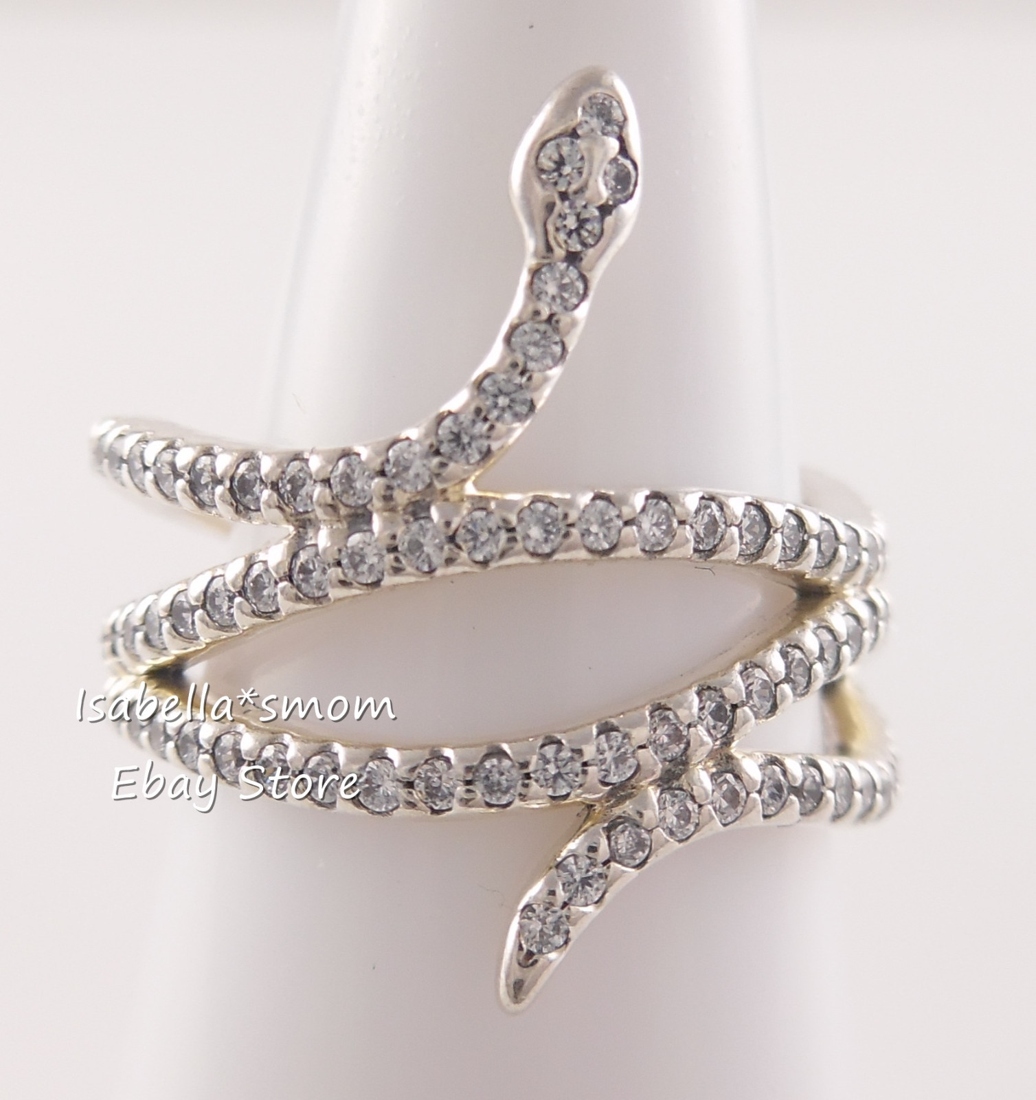 Retired SWIRLING SNAKE Authentic PANDORA Silver Ring 190954CZ u Pick Sz! NEW | eBay Retired SWIRLING SNAKE Authentic PANDORA Silver Ring 190954CZ u Pick Sz! NEW | eBay