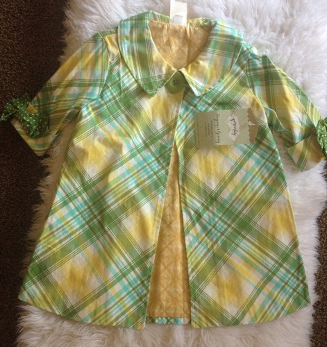 Nwts Persnickety Julie Tartan Plaid Jacket Size 5