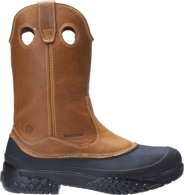 

Мужские коричневые кожаные рабочие ботинки Wolverine Swampmonster W05699 12, Коричневый, Wolverine Swampmonster Waterproof