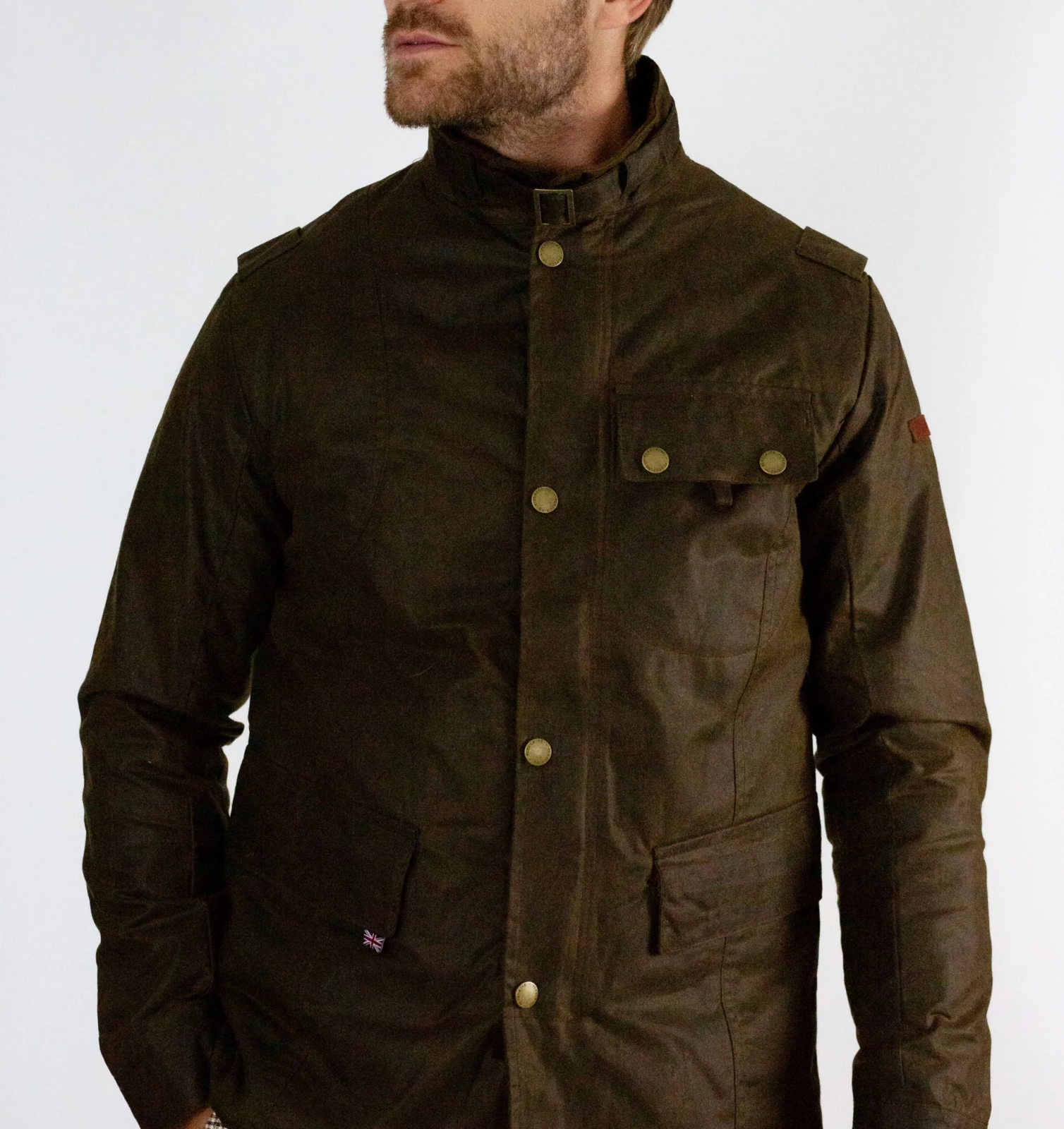 PEREGRINE Bexley Waxed Water Resistant Cotton Jacket Brown PEREGRINE Bexley Waxed Water Resistant Cotton Jacket Brown