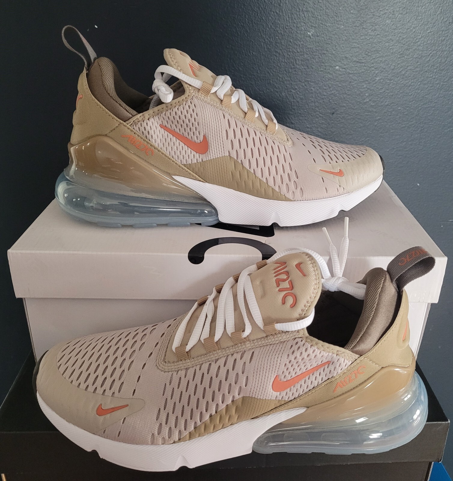 khaki nike 270 trainers