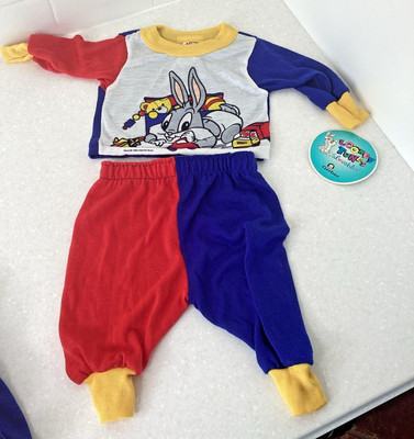 Gerber Looney Tunes Lovables 2 Piece Pajamas 6M Baby Bugs Bunny NOS