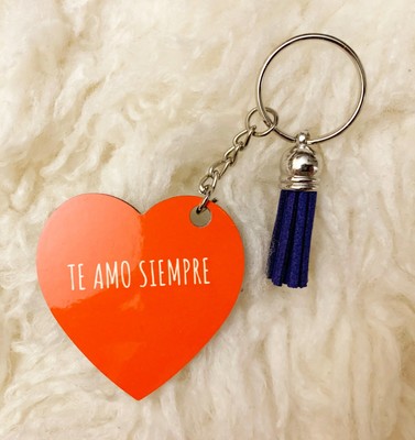 Personalized Heart Shaped Keychain Valentine Memorable Gift Custom 2 sided 
