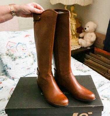 NWM Corso Como Luggage Color Leather Sussex Knee High Riding Boots 10 M