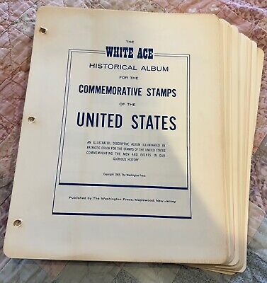 Used White Ace Album Pages United States Commemorative Singles  1893-1975