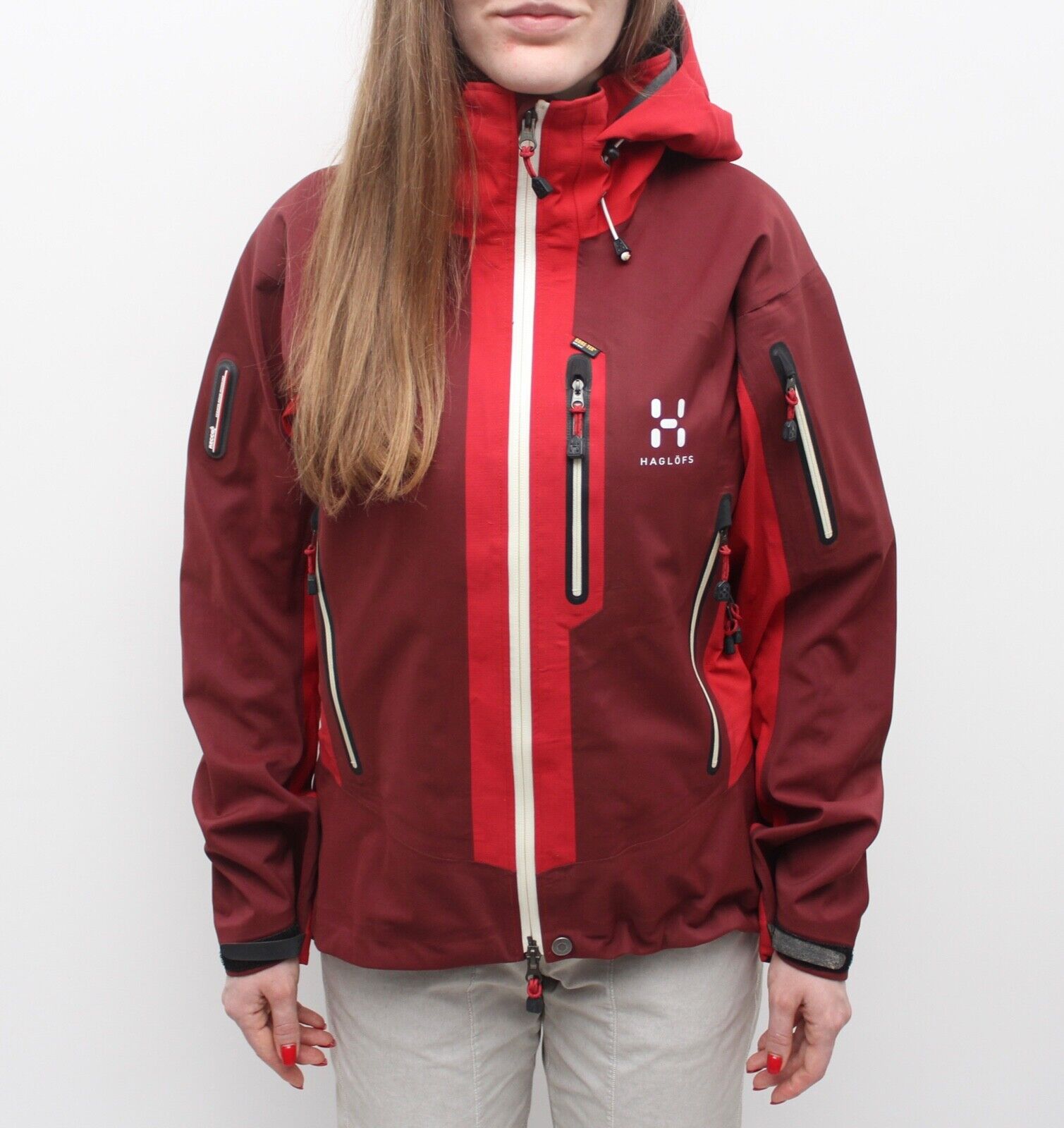 Women's Haglofs GORE-TEX Couloir Soft Shell Hooded Jacket Full Zip Size M Women's Haglofs GORE-TEX Couloir Soft Shell Hooded Jacket Full Zip Size M