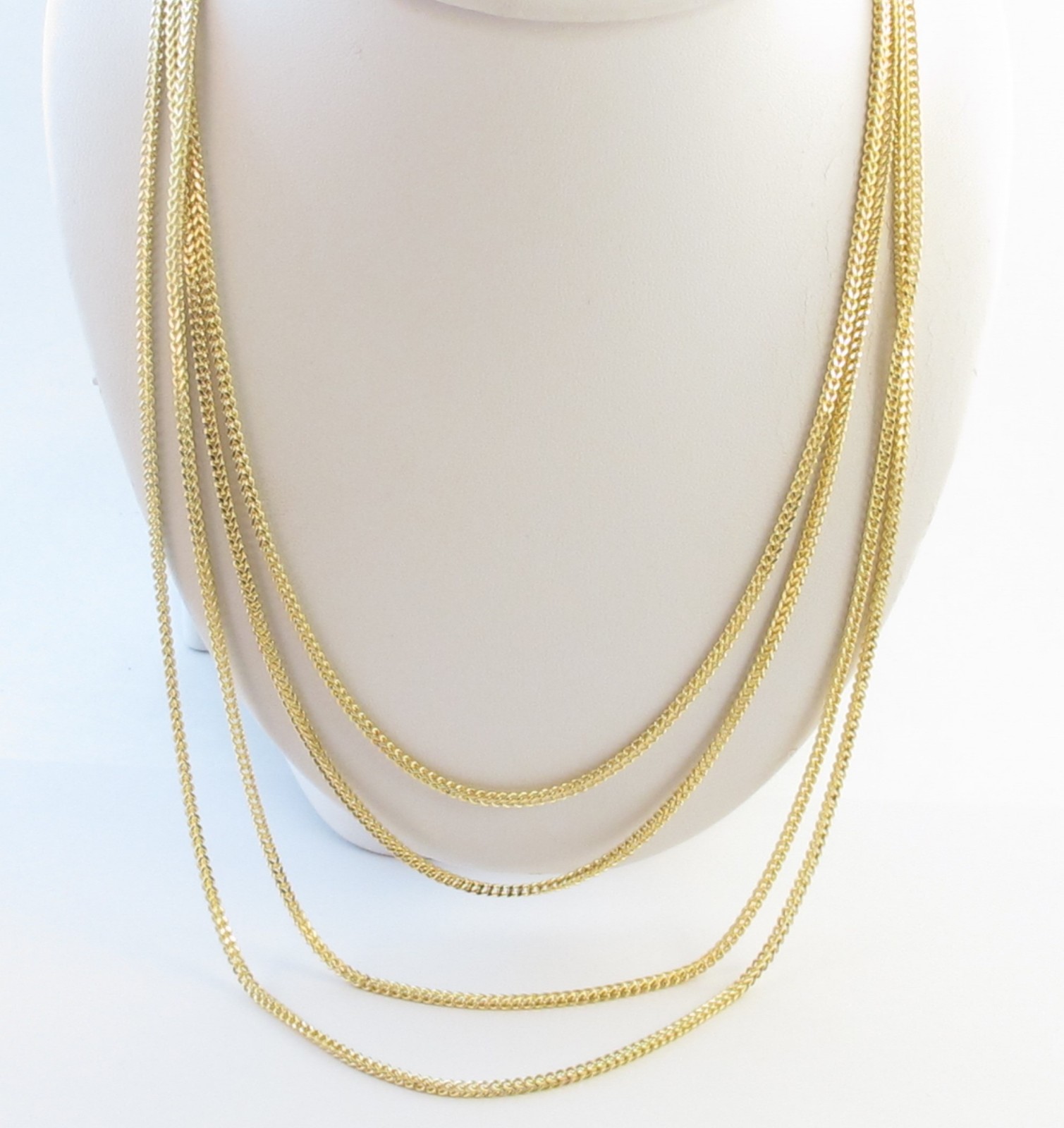 Pre-owned Preciousgold4you 14k Yellow Gold Franco Chain Necklace 20" 22" 24" 26"