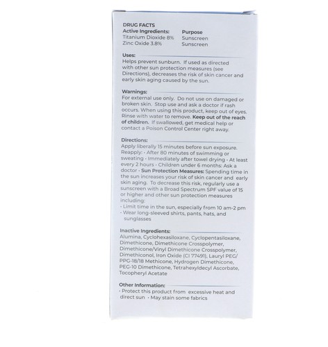 TIZO TiZO3 Facial Mineral Sunscreen Tinted SPF40, 1.75 oz