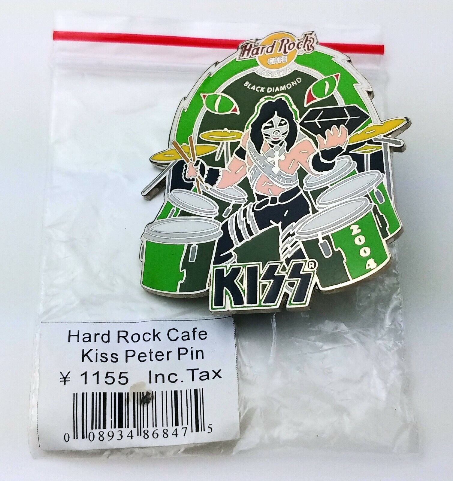 2024激安通販 KISS Hard Black Japan Osaka Criss Peter Badge Pin Café Rock ミュージシャン