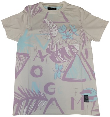 

Мужская футболка с круглым вырезом A. Tiziano Dusty Pink Evan с графическим принтом —