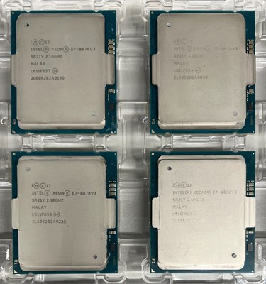 LOT OF 10x SR21Y INTEL XEON E7-8870V3 2.10GHZ 18-CORE 45MB 140W CPU PROCESSOR