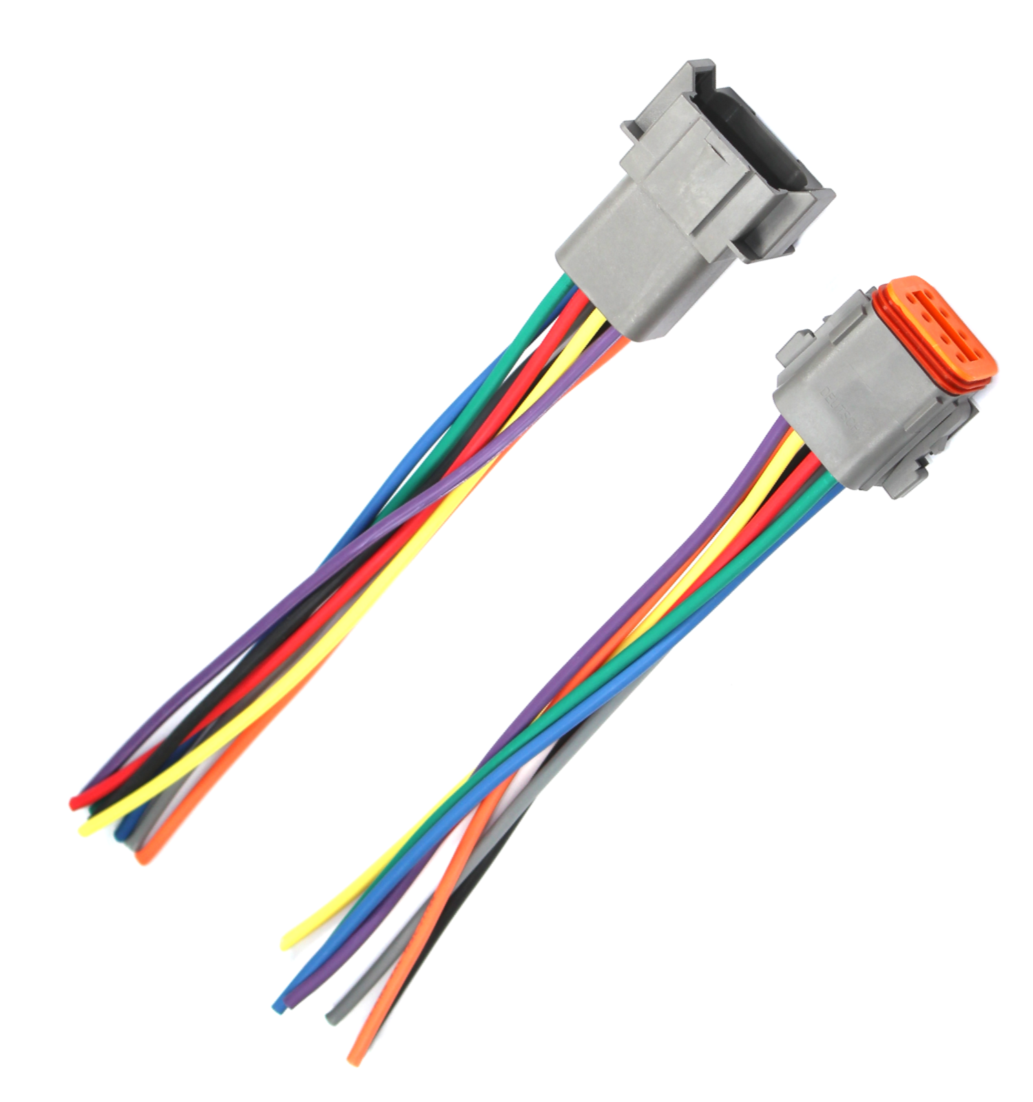 12 AWG Assembled Deutsch 8 Pin waterproof connector 6" wire kit