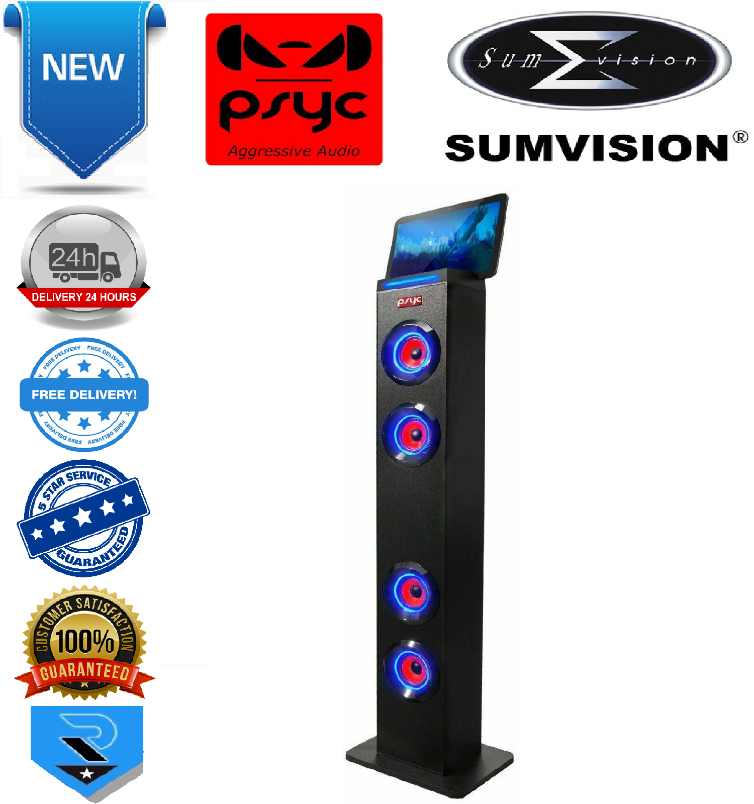 billboard flashing led crystal speaker