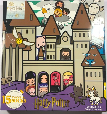Harry Potter Hogwarts Castle 15 Days of Socks Advent Calendar Women's Sz 4-10