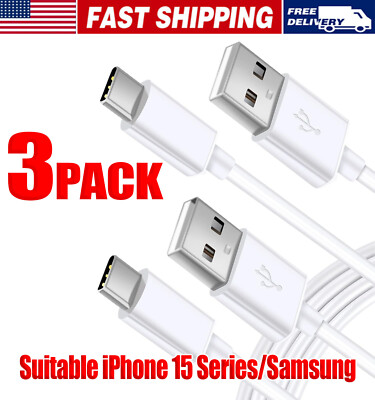 For iPhone15 Pro Max Plus USB-A Cable Fast Charger lot Type C Charging Data Cord