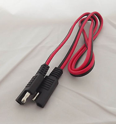 1pcs 3ft 1m Battery SAE To SAE DC Power Automotive Connector Cable 14AWG