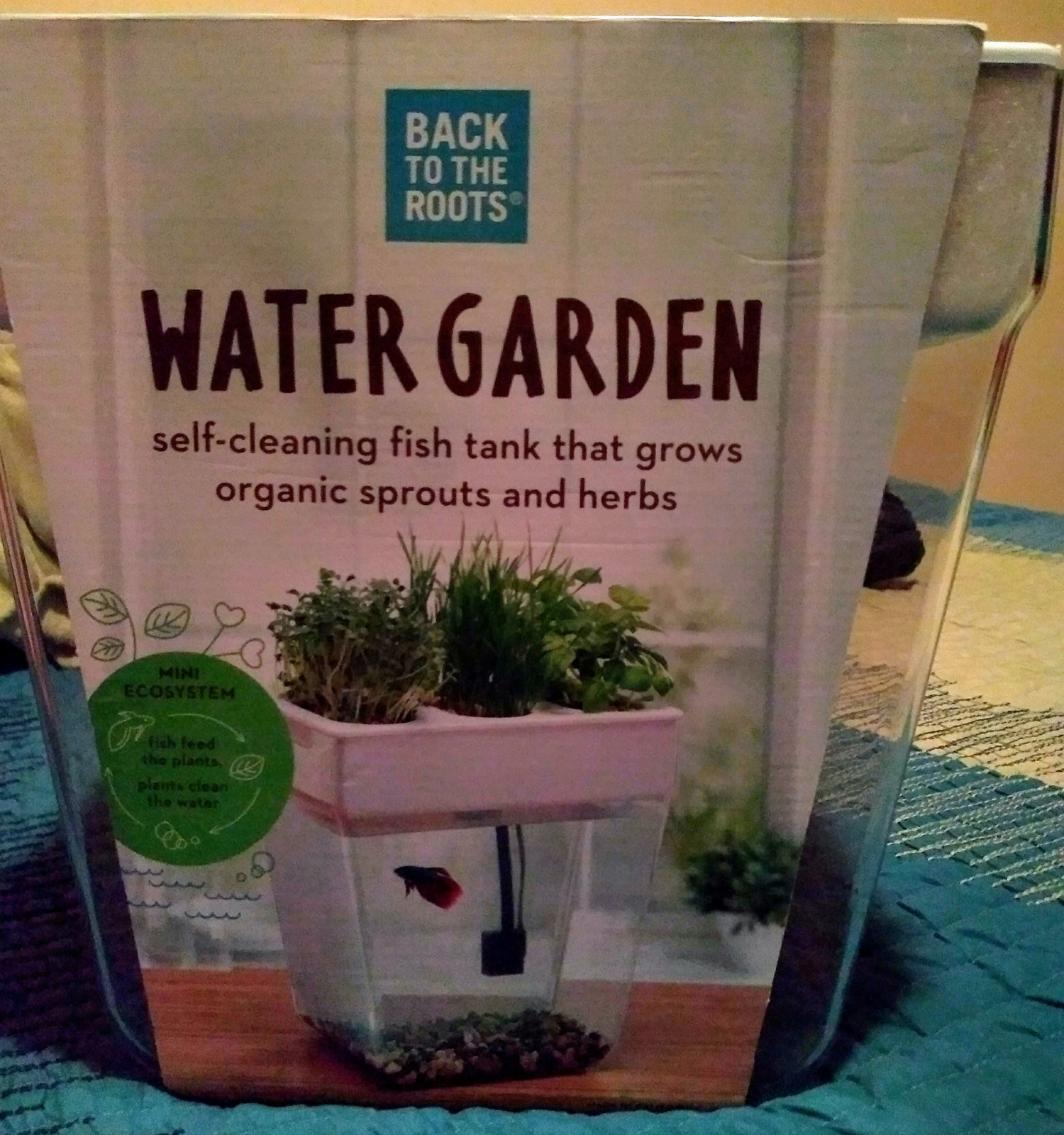 Back to the Roots Water Garden Betta Fish Tank, 3 Gallon. Hydroponics...