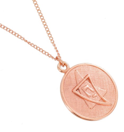 Ky & Co Rose Gold Tone Jewish Star Of David Chai Coin Charm 1" + Necklace 20"