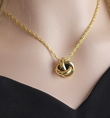 Ky & Co USA Made Knot Pendant Charm Rope Chain Necklace For