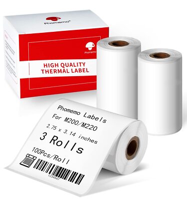 M200/M220 Label Maker Barcode Printer Replacement LabelMulti-Purpose White Se...