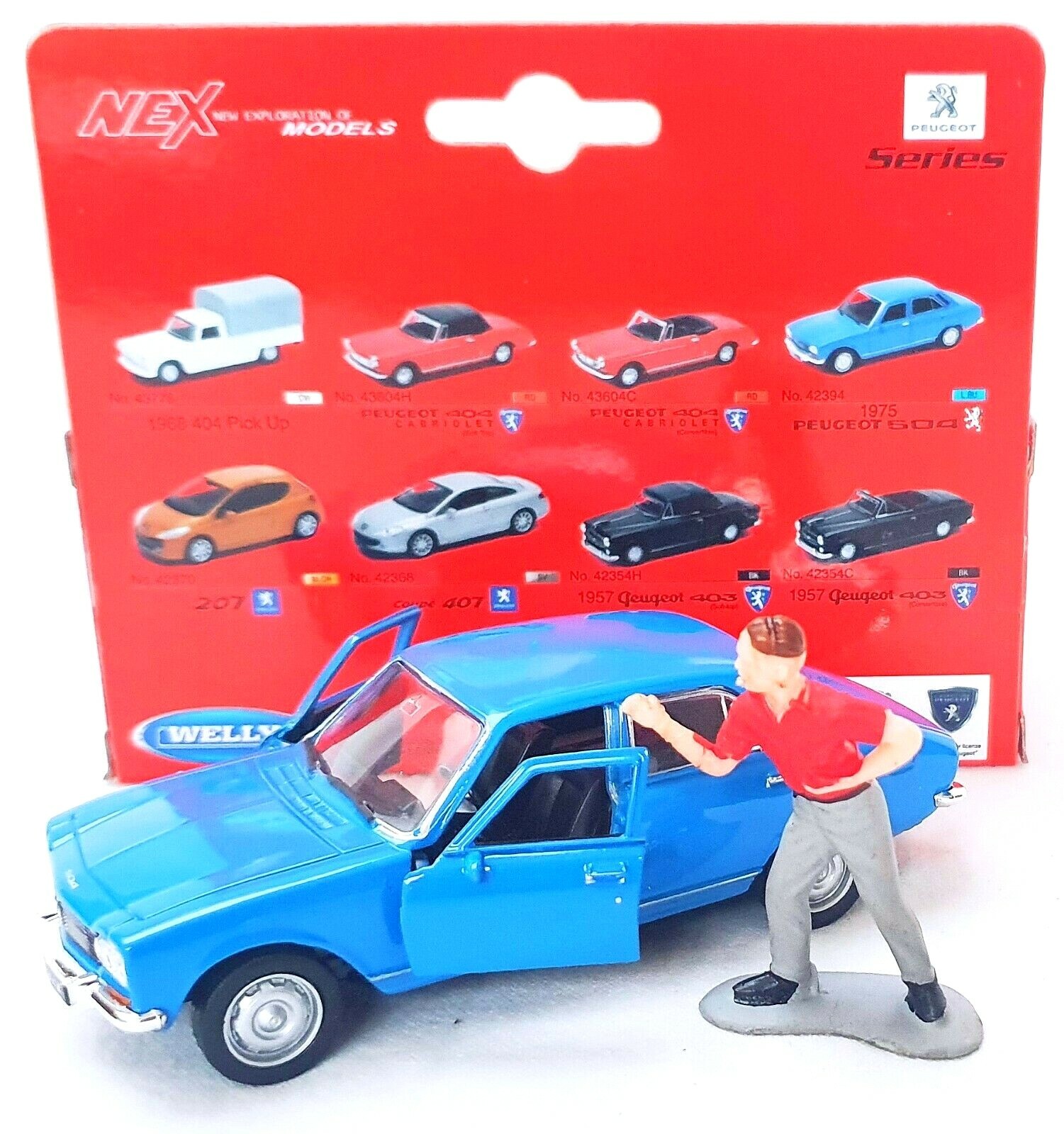 Welly NEX Germany 1:38 PEUGEOT 504 1975 #Blue Pull Back